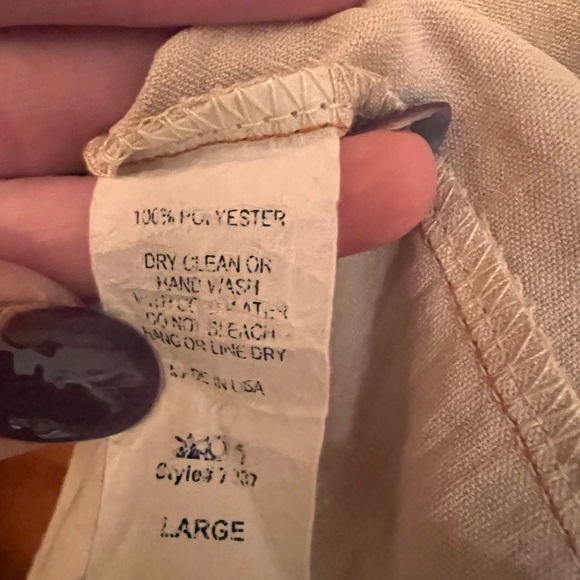 Large oversized color block top. Copper and cream. - Picture 3 of 3